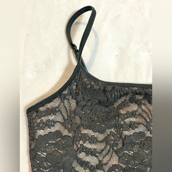 Express Best Loved Bra Cami Elegant Lace Stretch Top in Green/Tan XS - Picture 3 of 11